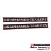Pair of Brian James Trailers Logo Sticker Brand New Brian James 65cm x7cm