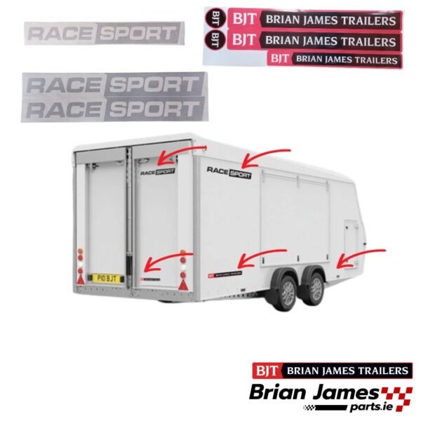 Brian James Trailers Race Sport, New Style Stickers Complete Kit
