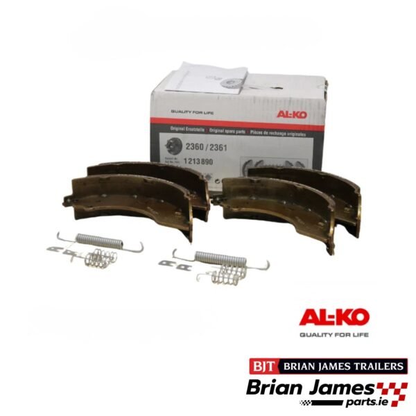BrianJamesTrailersParts.ie (5) 230x60 OFFICIAL ALKO Trailer Brake Shoe Set and Spring Kit for BRIAN JAMES